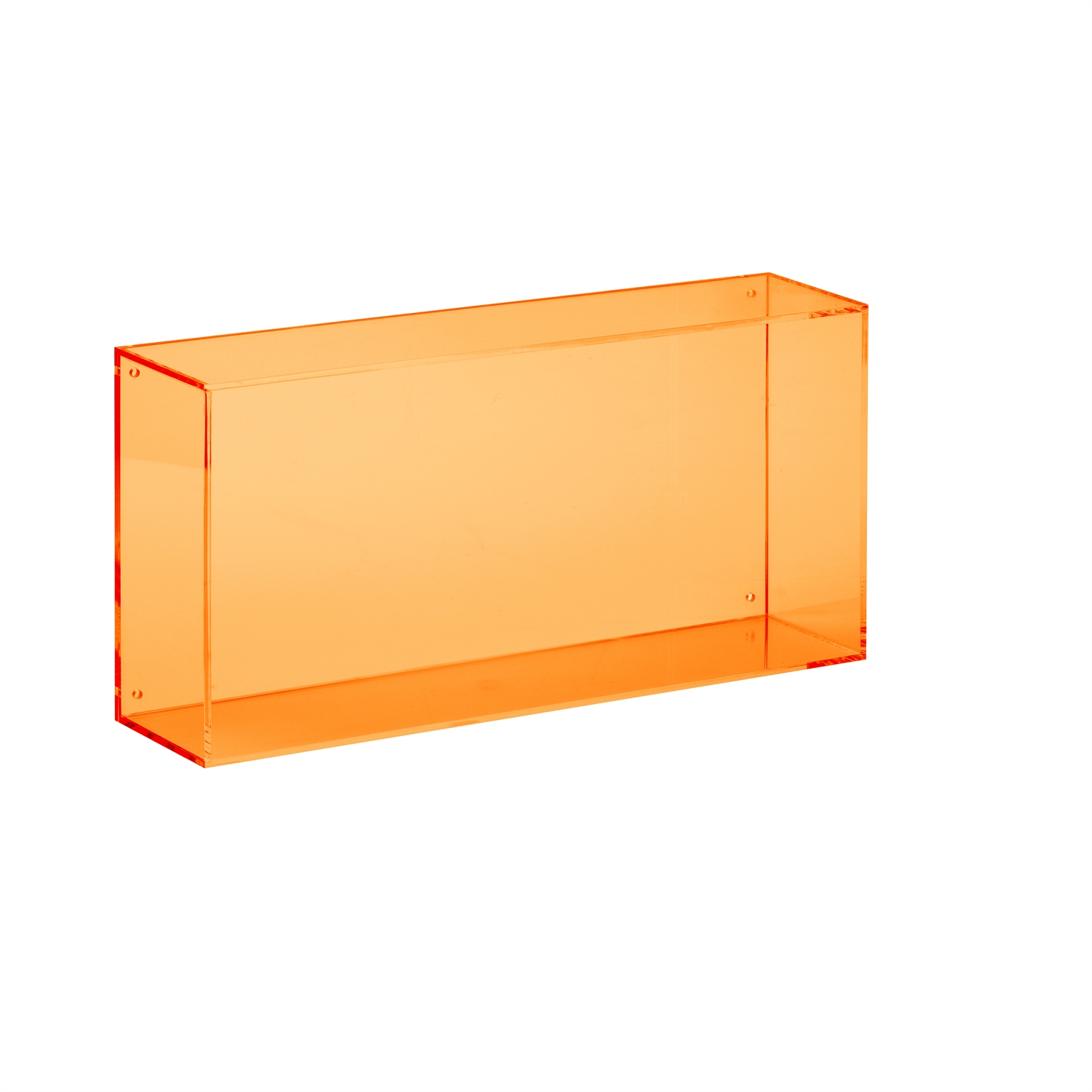 Boîte longue Pour Acccrocher Au Mur en Orange Acrylique