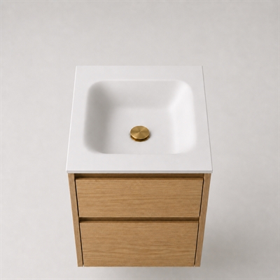 Corian plan vasque 52 cm incl. vasque Type 7, Glacier White